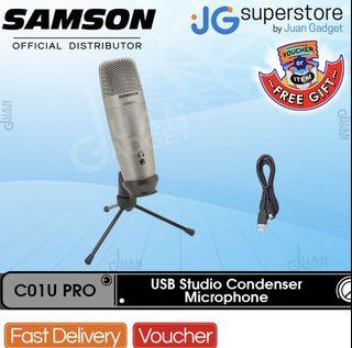 Samson C01U Pro Zero Latency Professional USB Studio Condenser Microphone with Mini Tripod