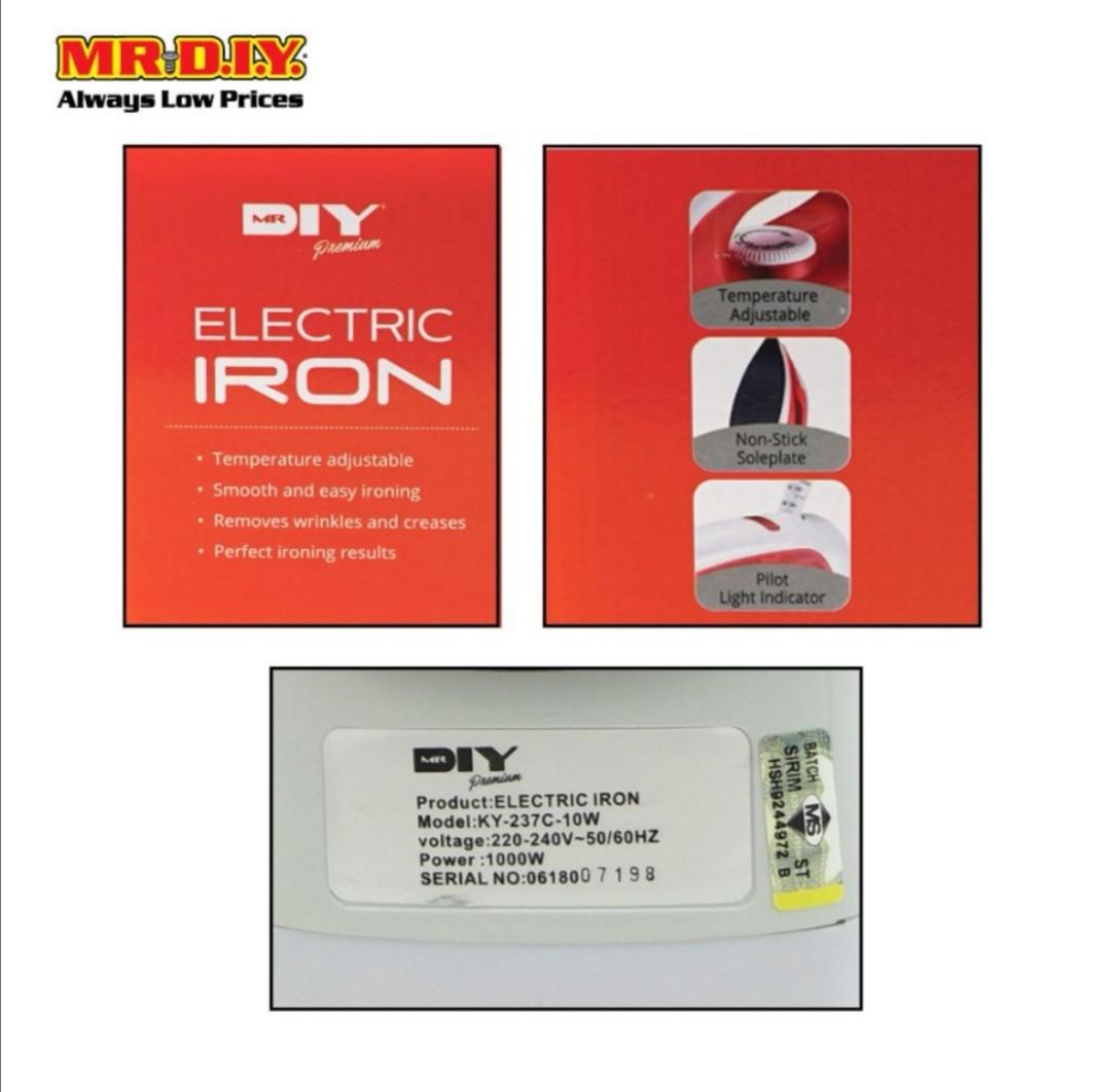 Seterika iron Mr. DIY, TV & Home Appliances, Irons & Steamers on Carousell