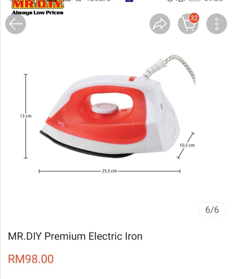 Seterika iron Mr. DIY, TV & Home Appliances, Irons & Steamers on Carousell