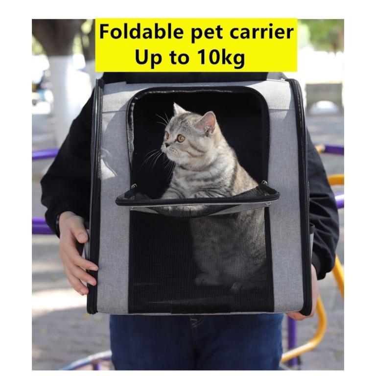 PetEnjoy Pet Carrier airline approved Portable Cats Travel Vet Cage Foldable Outdoor Car Kennel for Cat Small Dogs Rabbit 