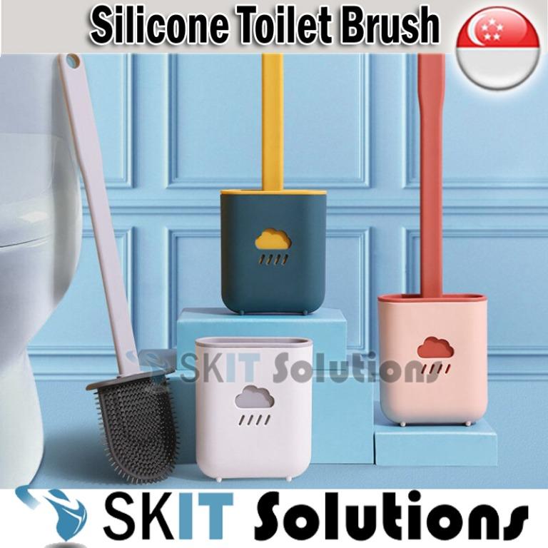 MR.SIGA Toilet Bowl Brush and Holder for Bathroom, Non-Scratch TPR