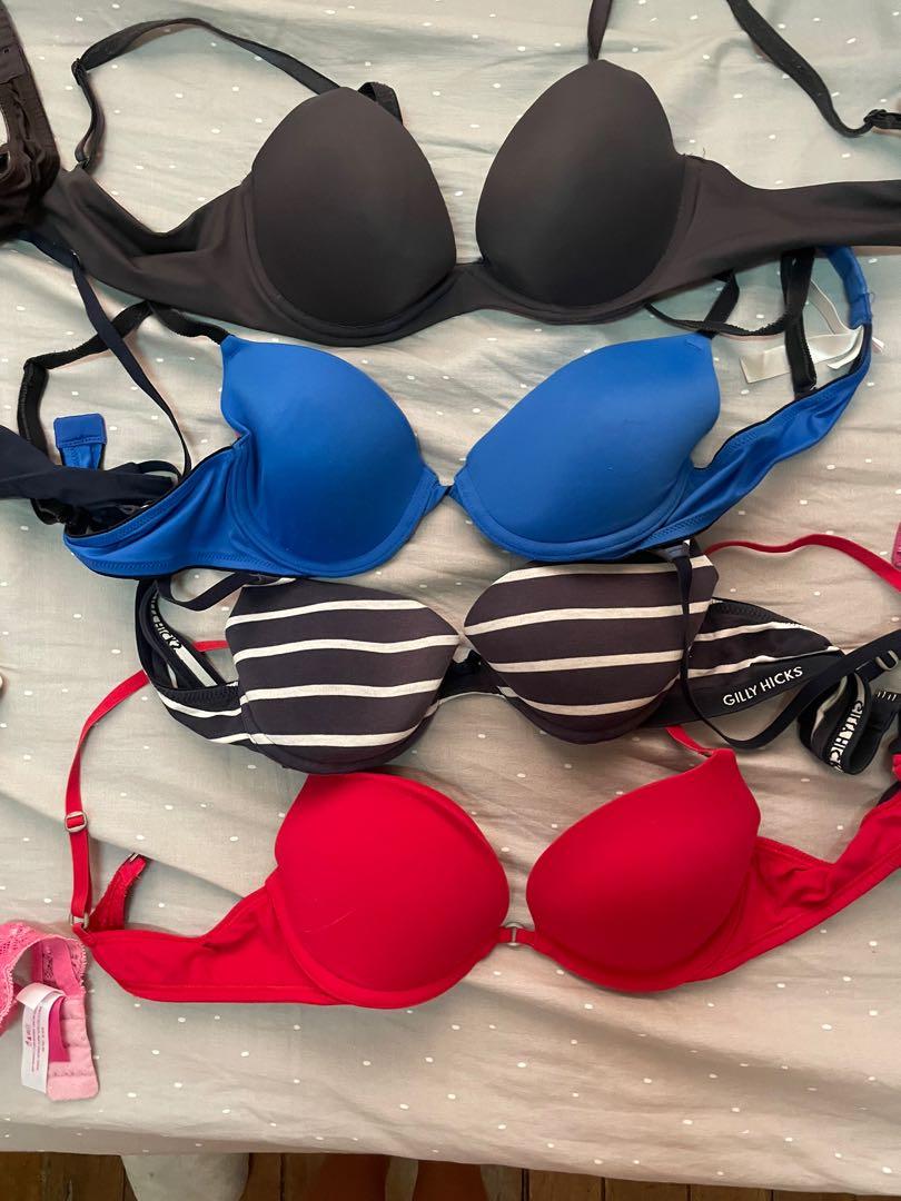 CK, VS, etc. Sold per set - Underwire semi padded bras 34A (Category: Undergarments & Loungewear) located in Taguig. Submitted by beyonie (Listing ID 1160693278, Image 2). Description: Pic 1 Pic 2 Pic 3 Sold per set No choosing - mix and match Brands : Victoria Secret, CK, Terranova, Gilly Hicks Brought from abroad Fits cup size 34A.