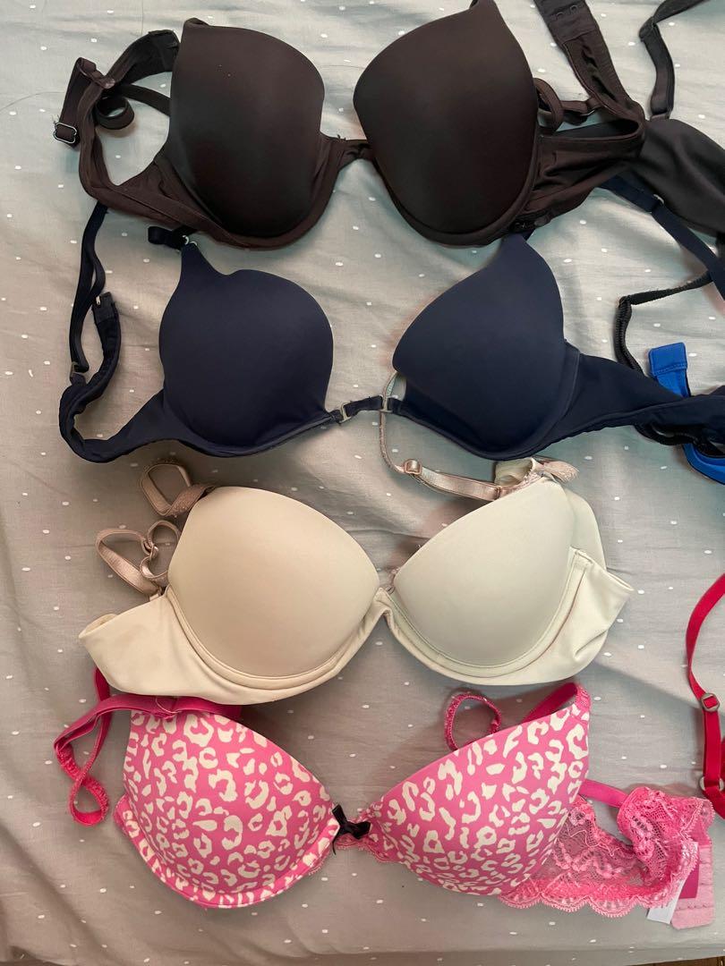 CK, VS, etc. Sold per set - Underwire semi padded bras 34A (Category: Undergarments & Loungewear) located in Taguig. Submitted by beyonie (Listing ID 1160693278, Image 3). Description: Pic 1 Pic 2 Pic 3 Sold per set No choosing - mix and match Brands : Victoria Secret, CK, Terranova, Gilly Hicks Brought from abroad Fits cup size 34A.