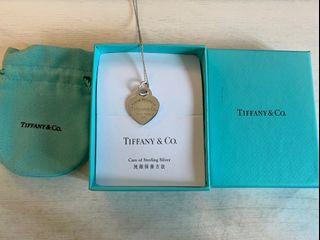 tiffany necklace silver heart 