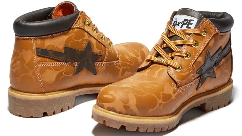 Timberland Chukka Boots X A Bathing Ape Wheat Men s Fashion