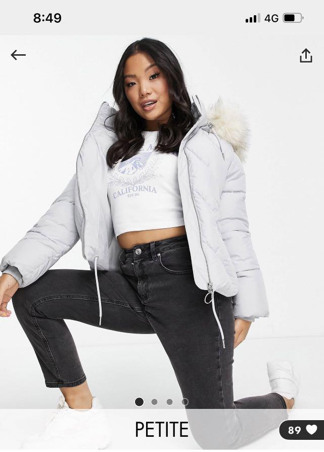 White puffer jacket topshop online
