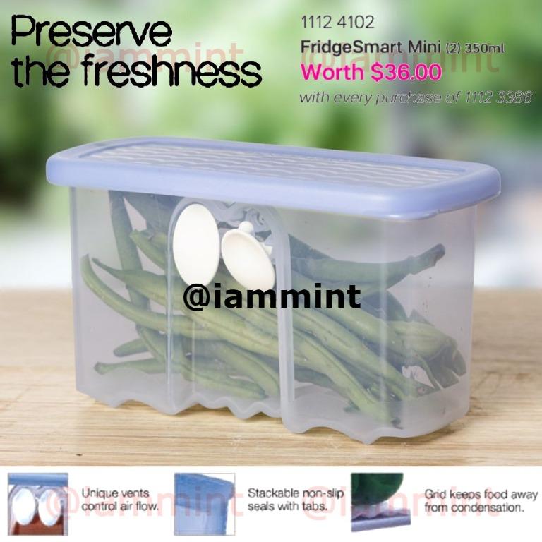 Tupperware 350 ml Mini Fridge Vent Smart with Lock Rectangular Box ...