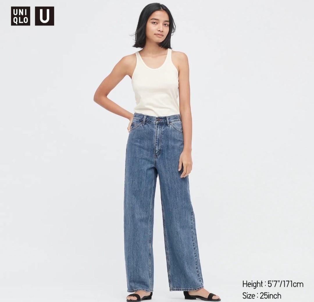Uniqlo uuu wide jeans jeans Women s Fashion Bottoms Jeans