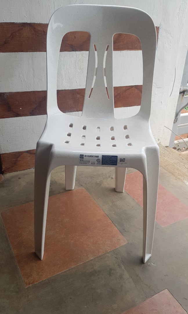 Uratex Monobloc Chair White, Furniture & Home Living, Outdoor