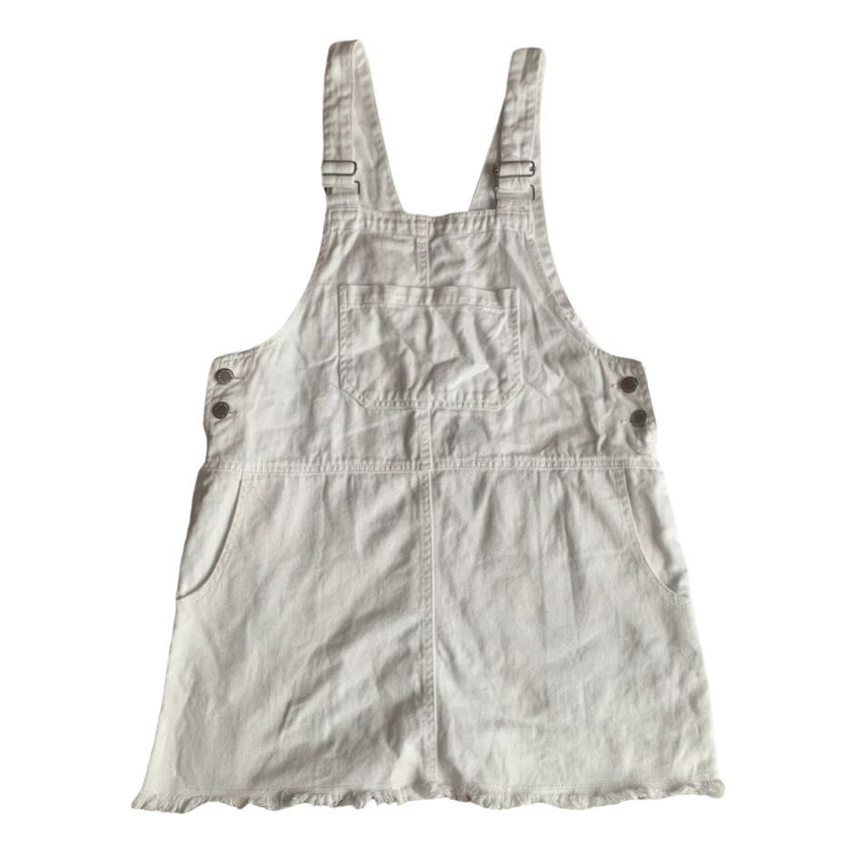 White denim jumper dress, Women's 