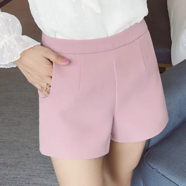 White and pink shorts discount
