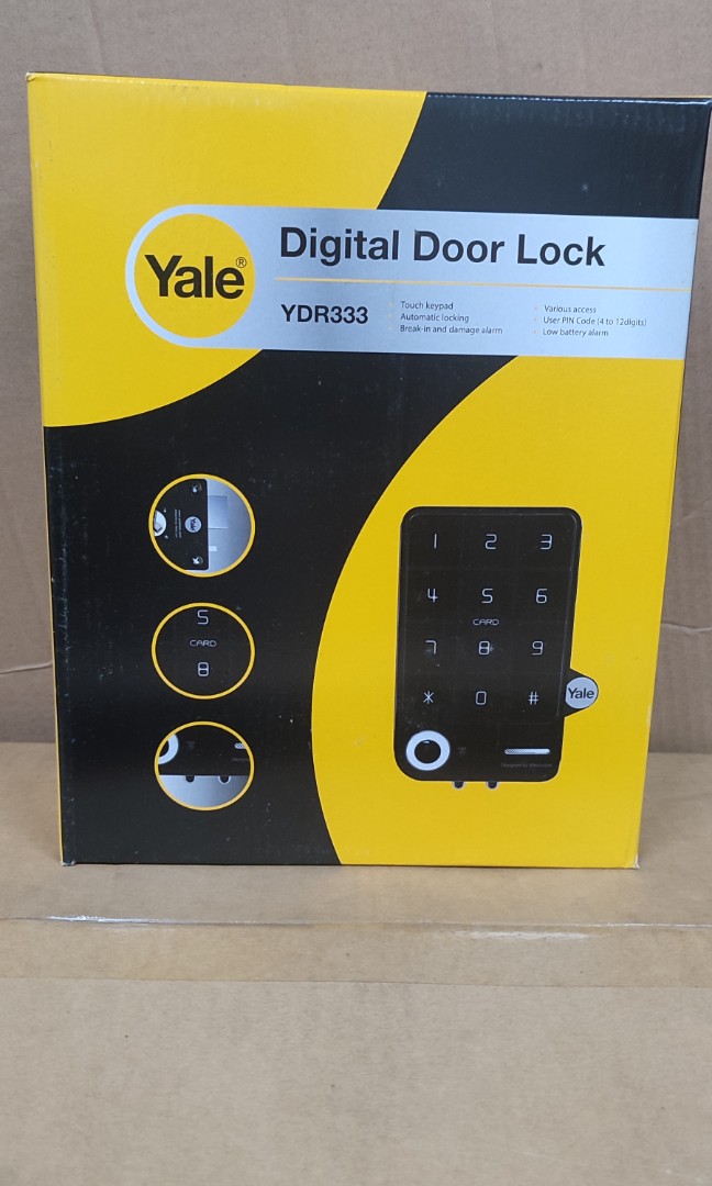 Yale Digital Door Lock YDR333, Furniture & Home Living, Security