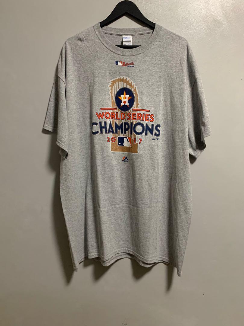 NIKE Houston Astros 2017 World Series Champions Mens Long Sleeve T-Shirt  Small