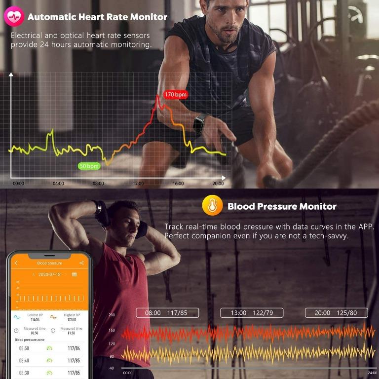 2952 DoSmarter Fitness Watch 1.3 Touch Screen Smartwatch with