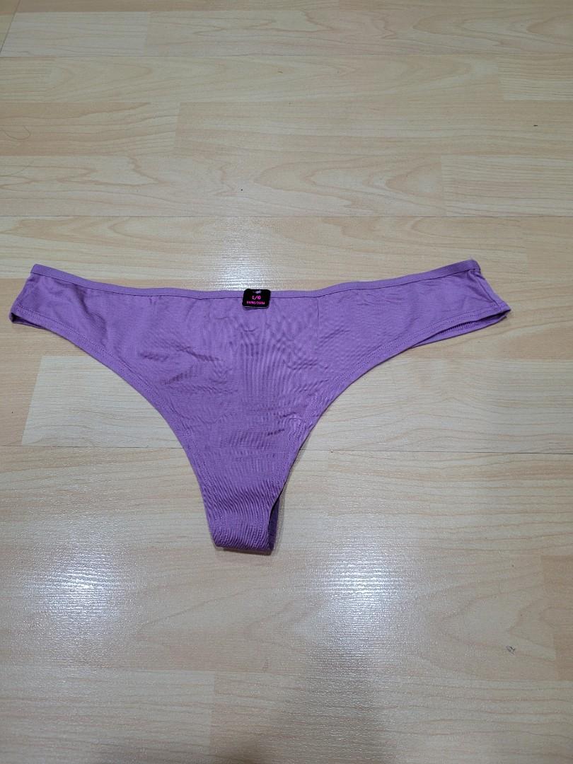 KNICKERS UK SIZE 8 BLACK PURPLE SHEER FRONT SMOOTH BACK BRIEFS BNWT