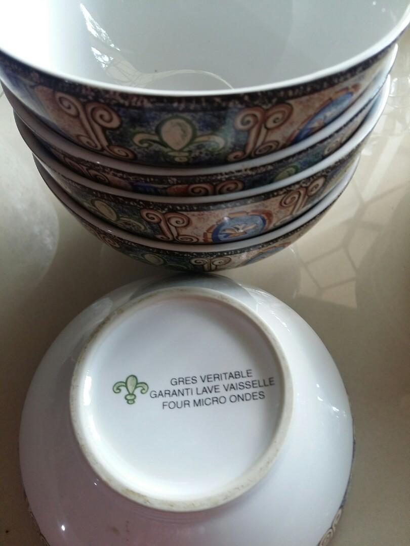 5 Mangkok Gres Veritable, Kitchen & Appliances Di Carousell