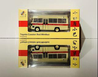 [ 7-11限定 ] Tiny微影 非巴士模型 香港紅色小巴14座 Hong Kong Toyota Coaster Red Minibus (筲箕灣)