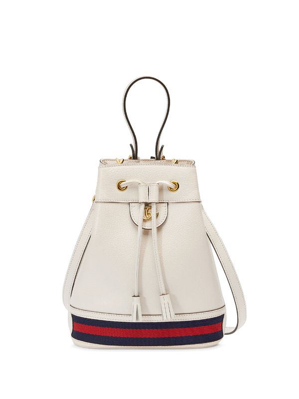 Authentic Gucci small Ophidia bucket bag in white Women s