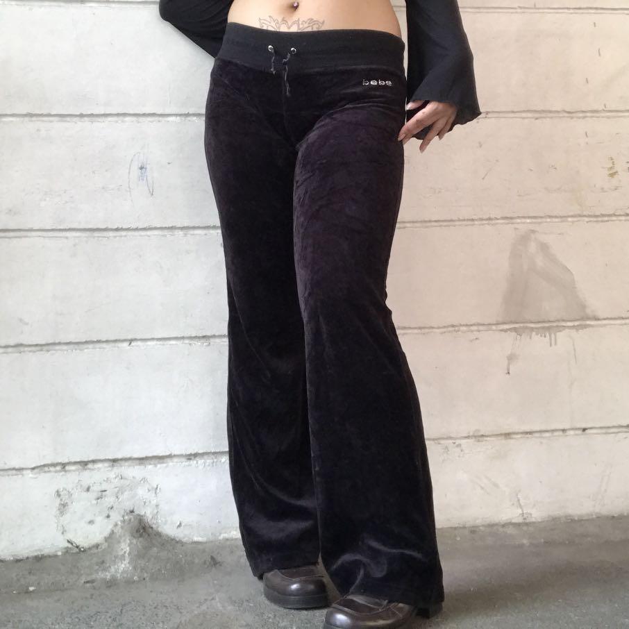 ⟡ bebe velour track pants ⟡, Women's 