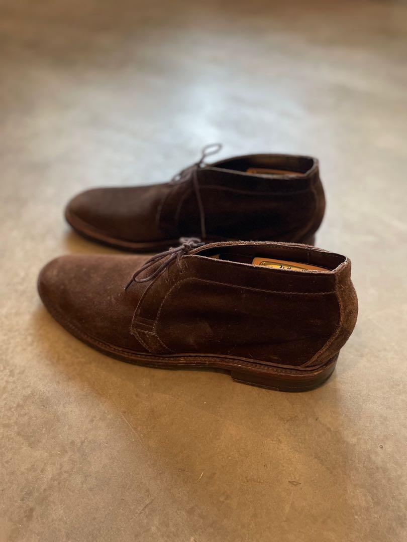 Alden chukka in unlined dark brown suede 8.5 US Men s Fashion