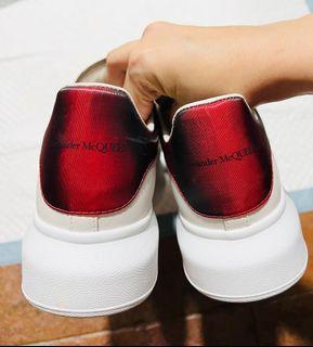alexander mcqueen sneaker MCQ黑紅幻彩尾波鞋 size 40