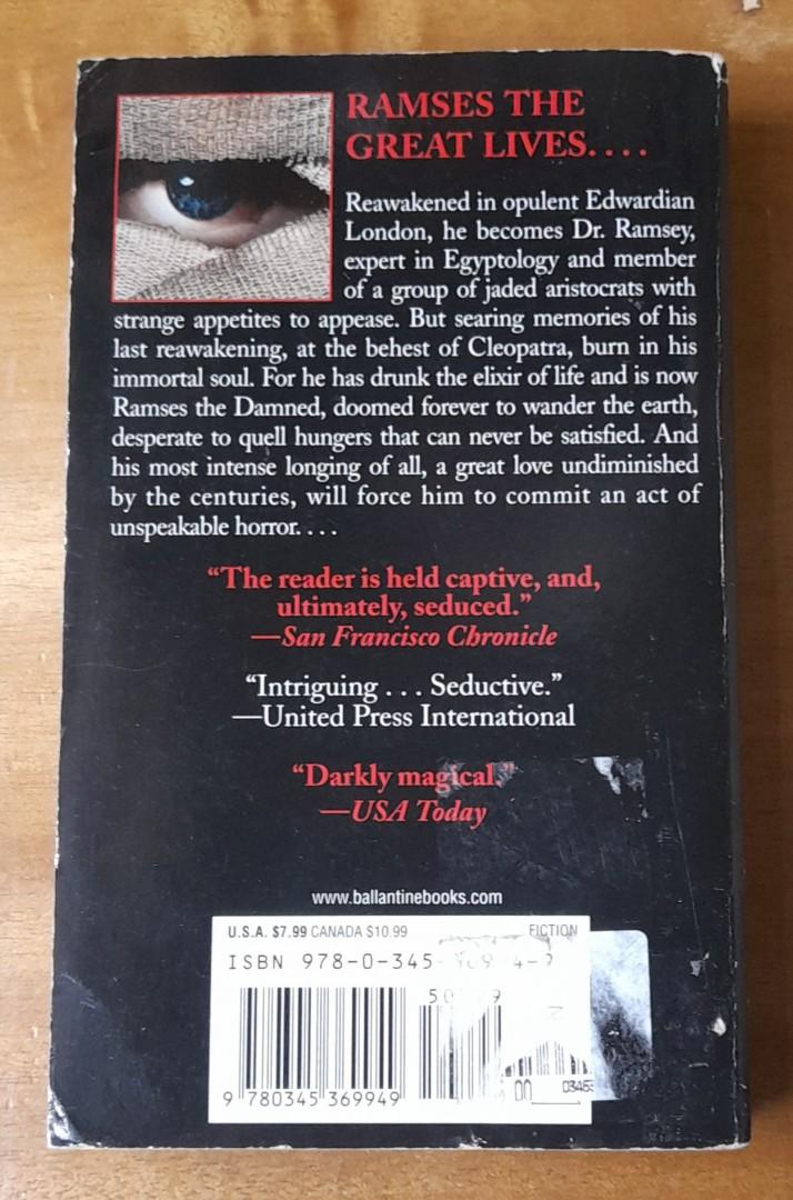 ANNE RICE_The Mummy (Category: Storybooks) located in General Santos City (Dadiangas). Submitted by mia.janisa (Listing ID 1160930213, Image 2). Description: softbound, good condition.