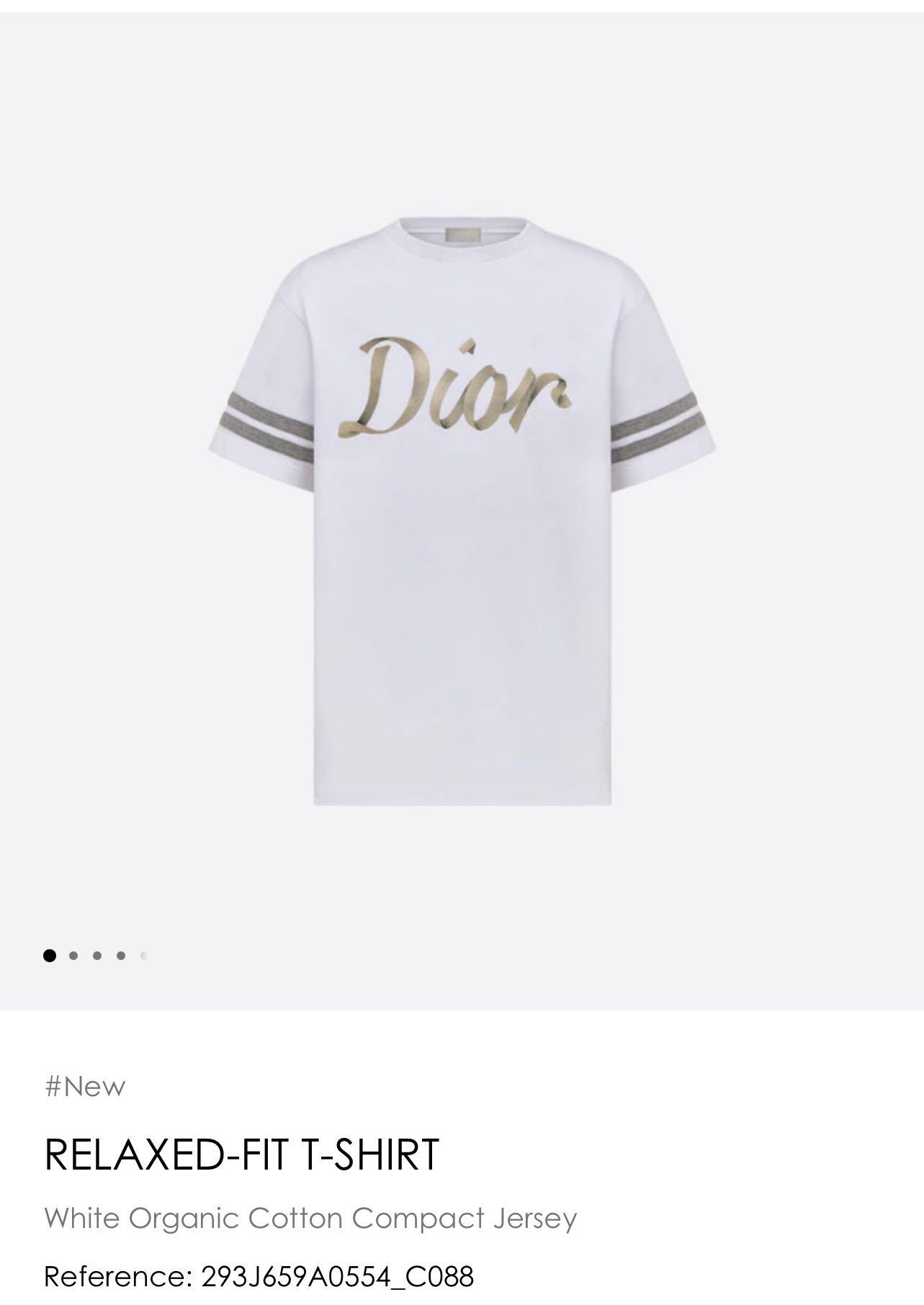 Dior - CD Diamond Relaxed-Fit T-Shirt White Organic Cotton Jersey - Size XL - Men