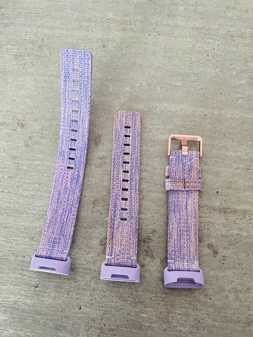 Authentic Fitbit Charge 3 Woven Band Lavender Mobile Phones