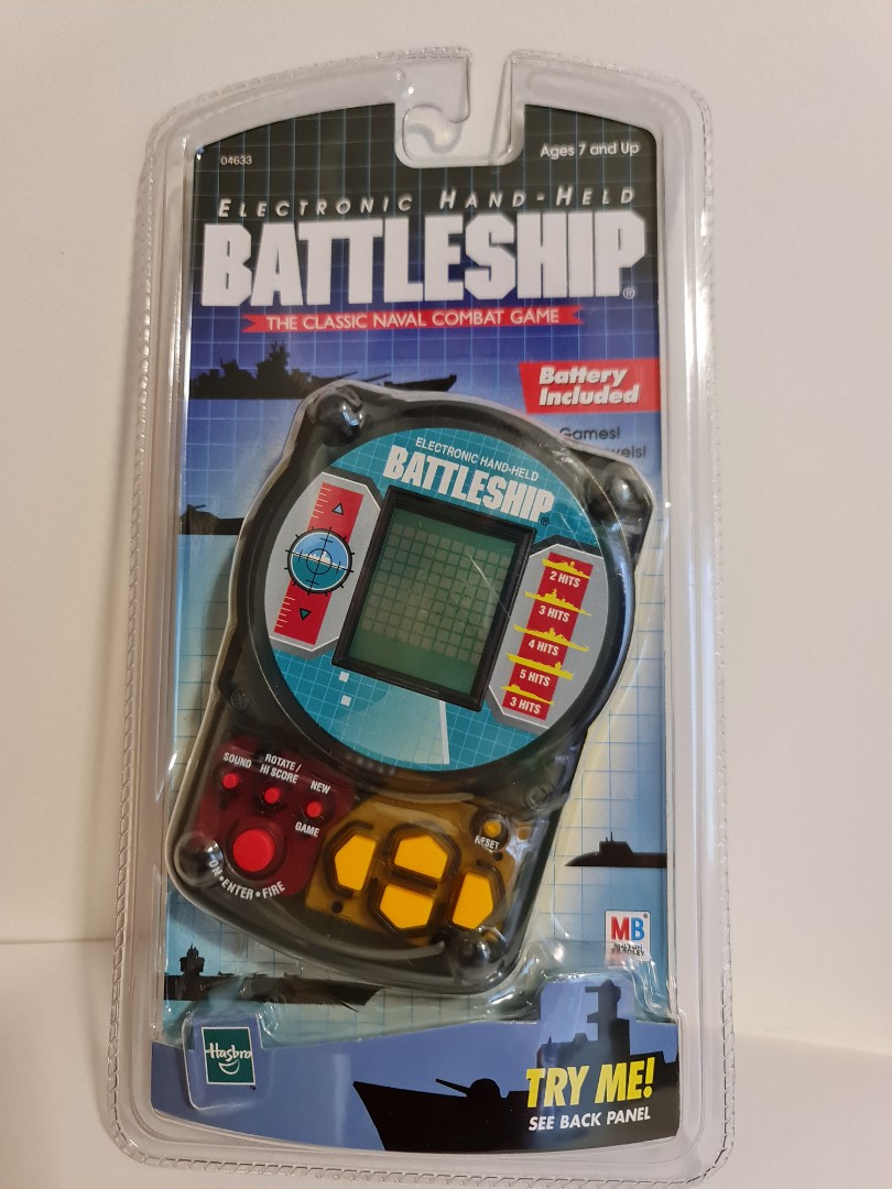 Battleship Electronic Vintage Handheld Game Hasbro 1999, Video Gaming