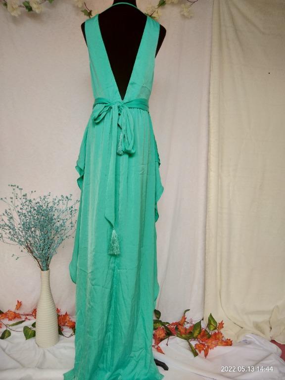 green emerald velvet dress Cedar City Maxi Dress in Mint/Mint