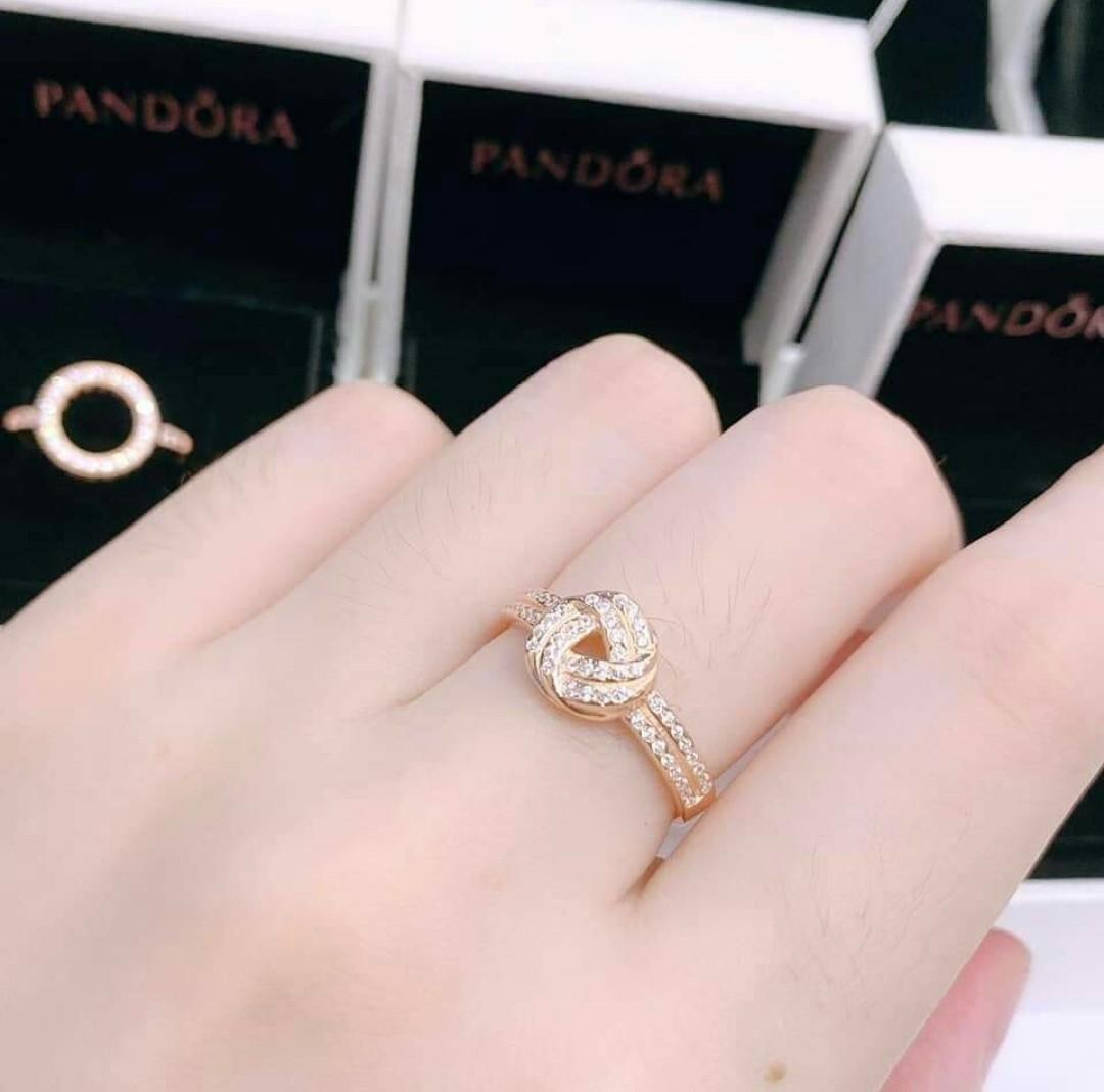 BIG SALE PANDORA ROSEGOLD LOVE KNOT RING