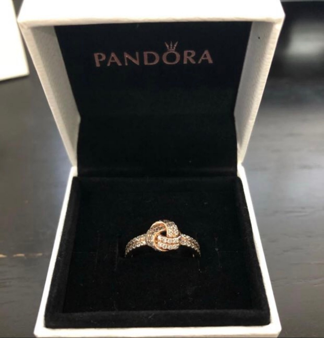 BIG SALE PANDORA ROSEGOLD LOVE KNOT RING