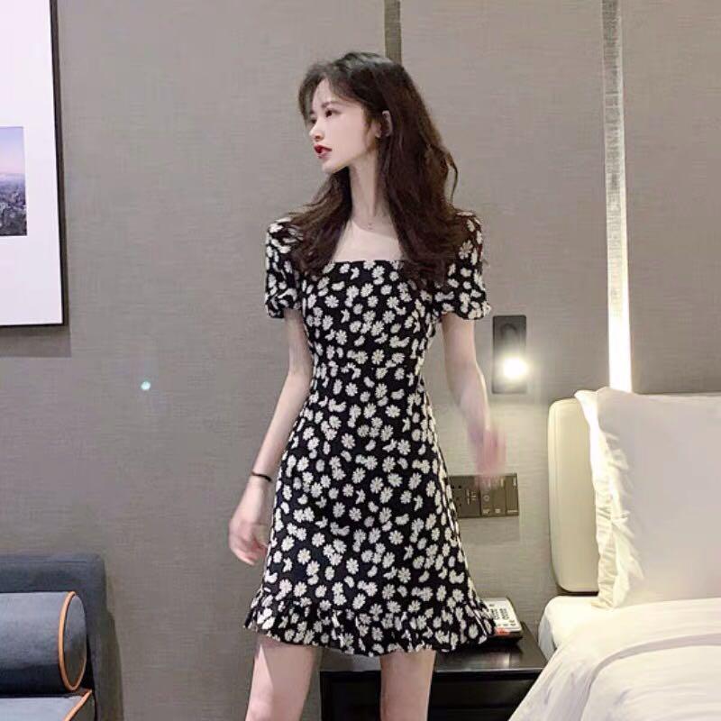Black Daisy Floral Dress Women s Fashion Dresses Sets Dresses