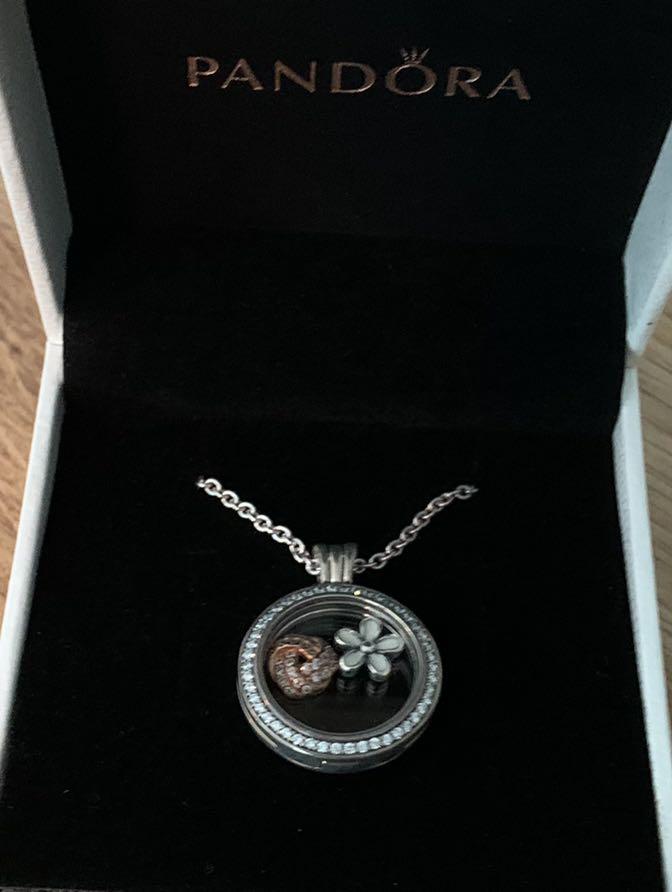 Pandora Pink Heart Key Floating Locket Necklace 80cm - Etsy