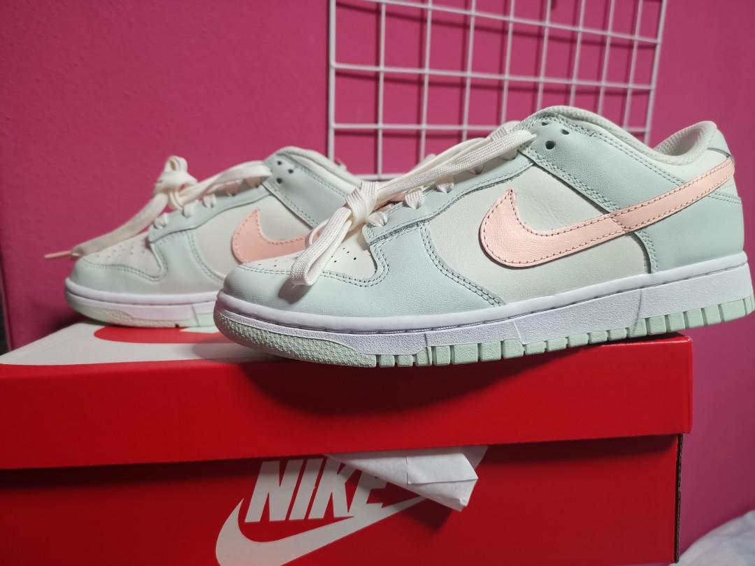 Brand new Limited Release Authentic Nike Dunk Low Sneakers Shoes Crimson Tint Barley Green 24.5cm UK5