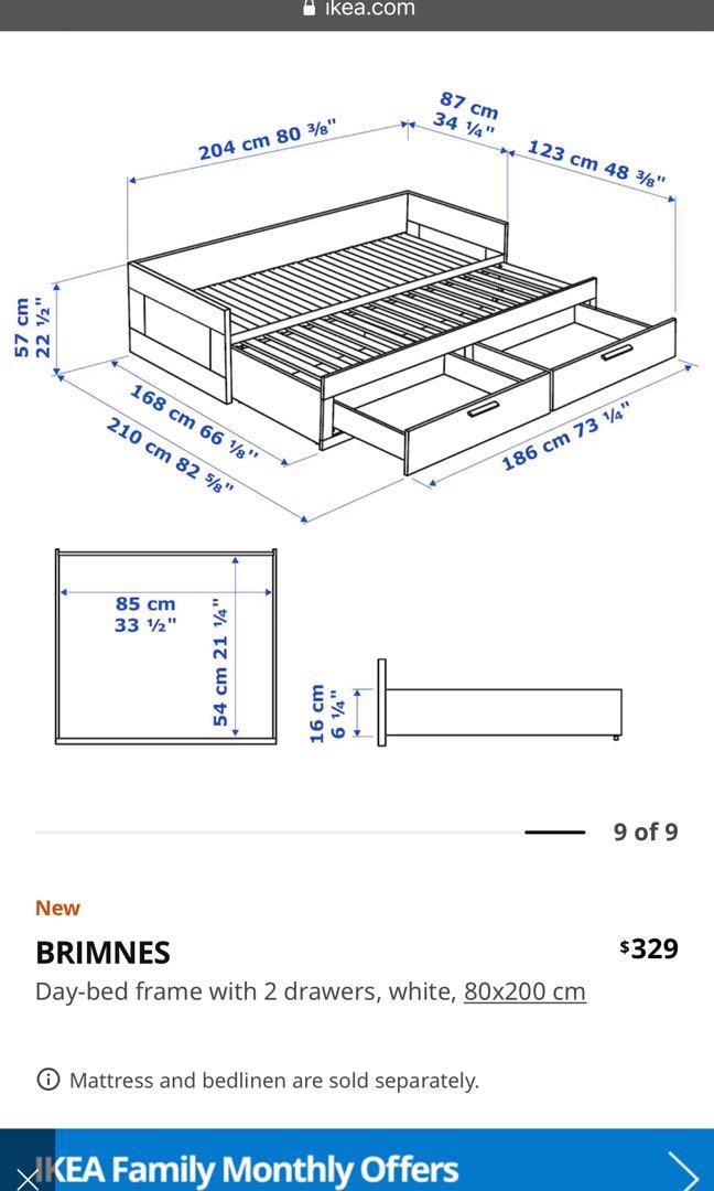Brimnes ikea outlet bed dimensions