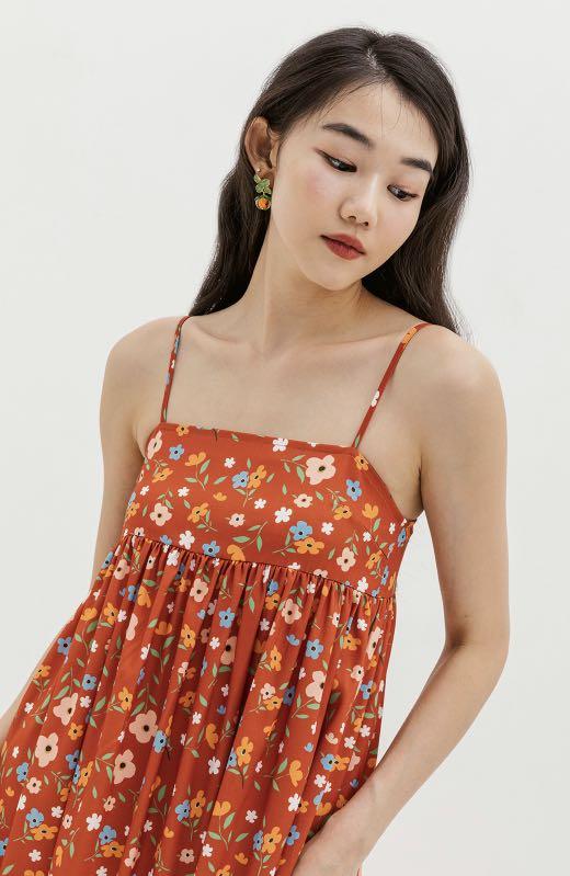 britta red dress Baltic Born Womens Britta Maxi Dress | Cinnamon