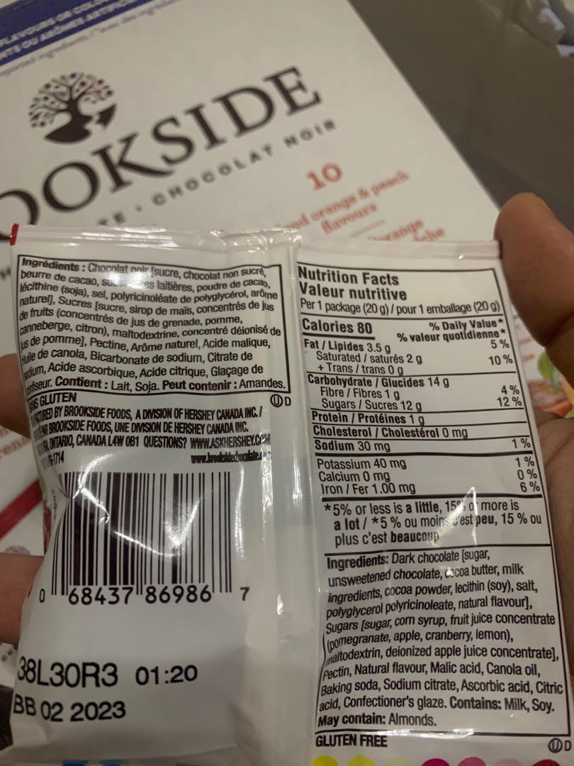 Brookside dark chocolate 20g, Food & Drinks, Other Food ...