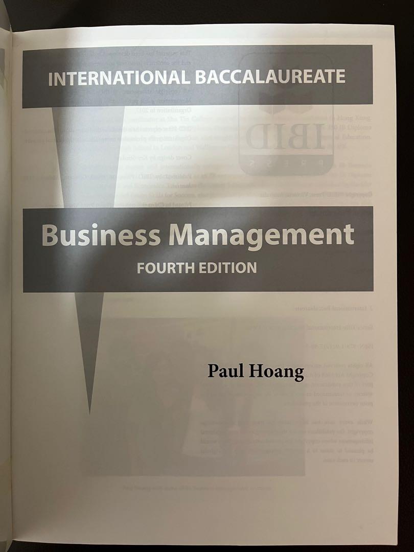 Business Management Paul Hoang 4th Edition for IB, Hobbies & Toys