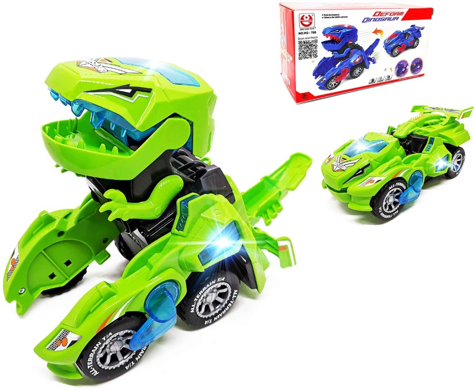 FGZU Toys Gifts for 3-7 Year Old Boys Dinosaur Cars Toys with LED Light Sound 