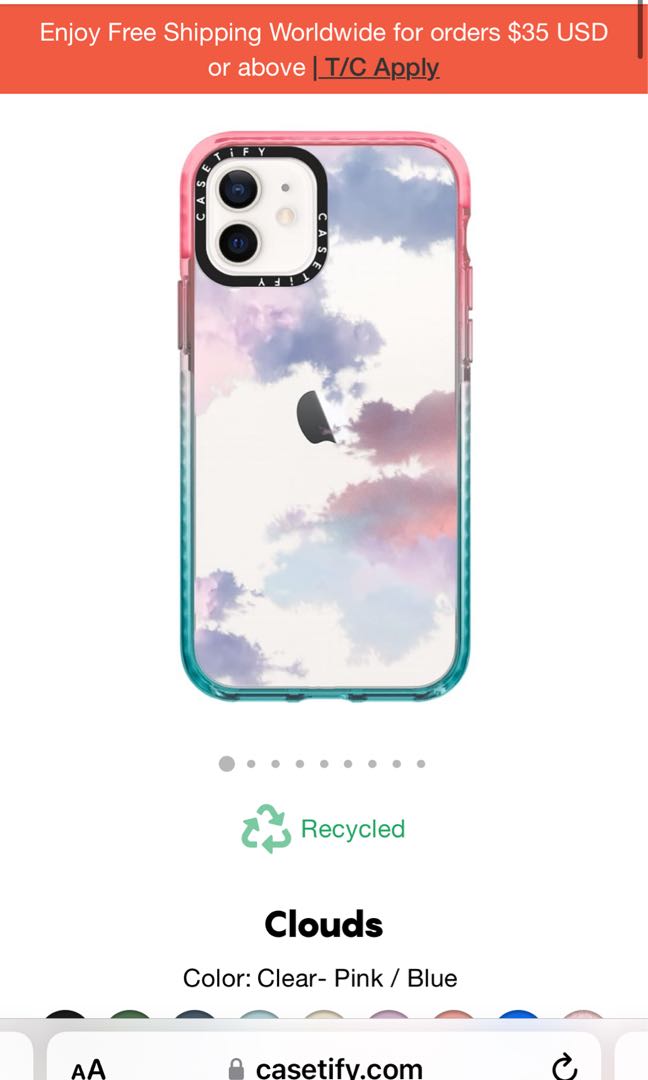 Casetify Cloud Case, Mobile Phones & Gadgets, Mobile & Gadget