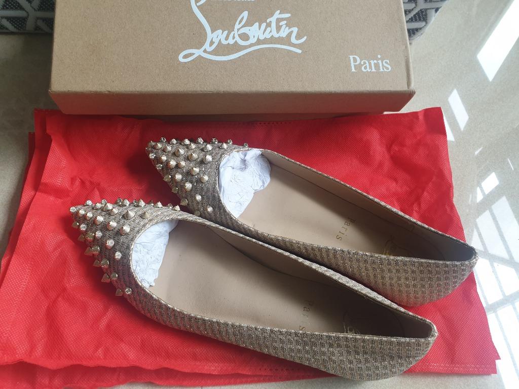Christian louboutin new arrivals nude flats
