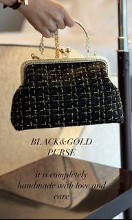 Clasp Sling Purse with handle 