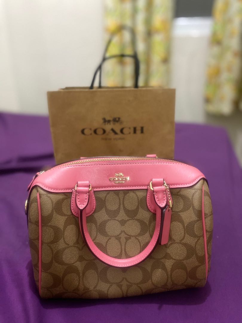 Coach mini hotsell bennett satchel pink
