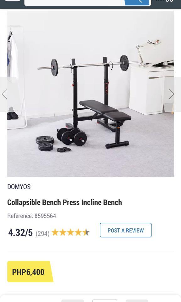 Collapsible Bench Press Incline Bench Sports Equipment Exercise