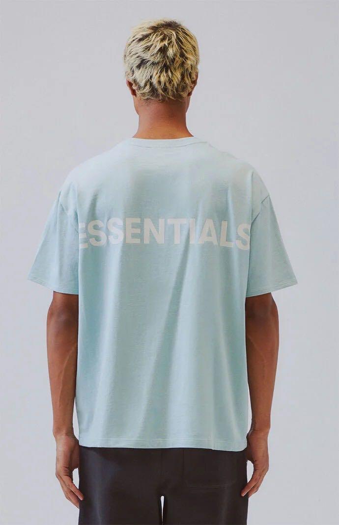 Fear of God ESSENTIALS 3m Reflective Boxy Tee Mint SS19