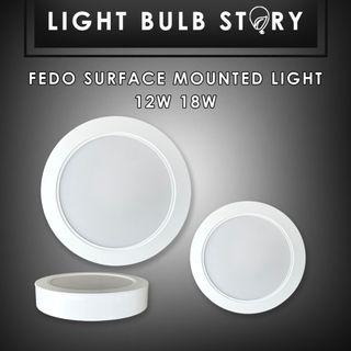 FEDO Surface Mounted Downlight (SIRIM)- 1 year warranty (BUILT IN DRIVER)
