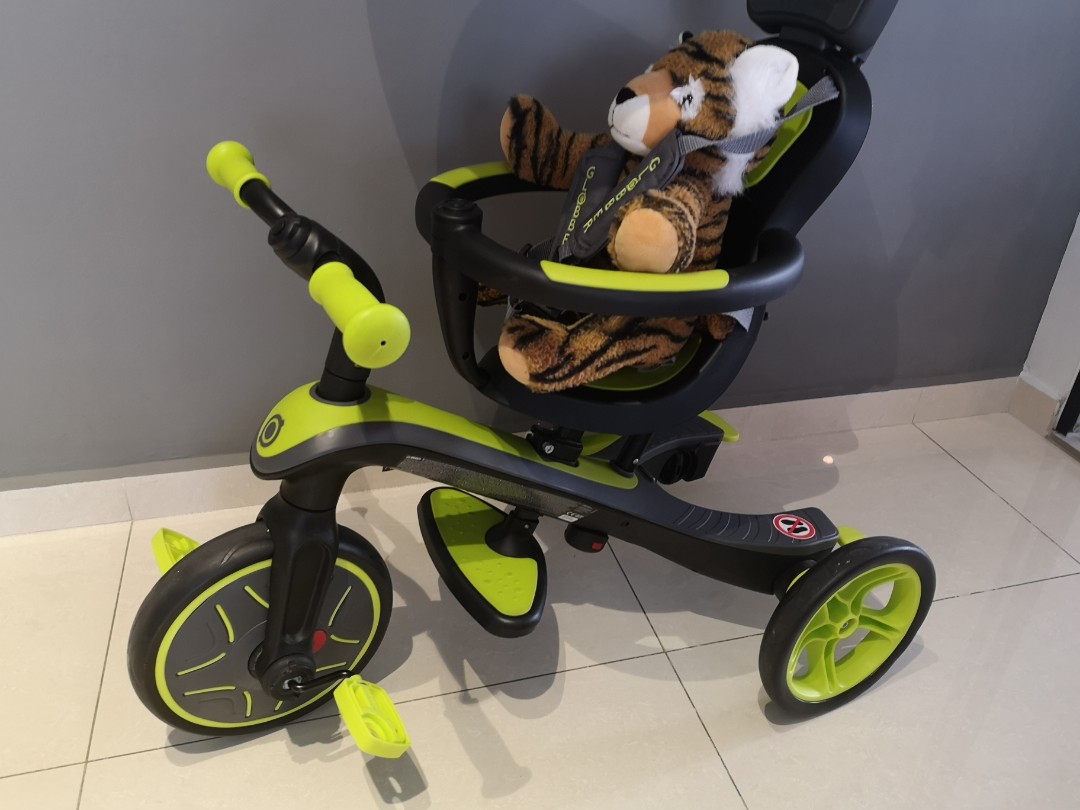 Globber Explorer Trike 4 in 1 (2020 Model) - Lime Green, Babies & Kids,  Going Out, Strollers on Carousell