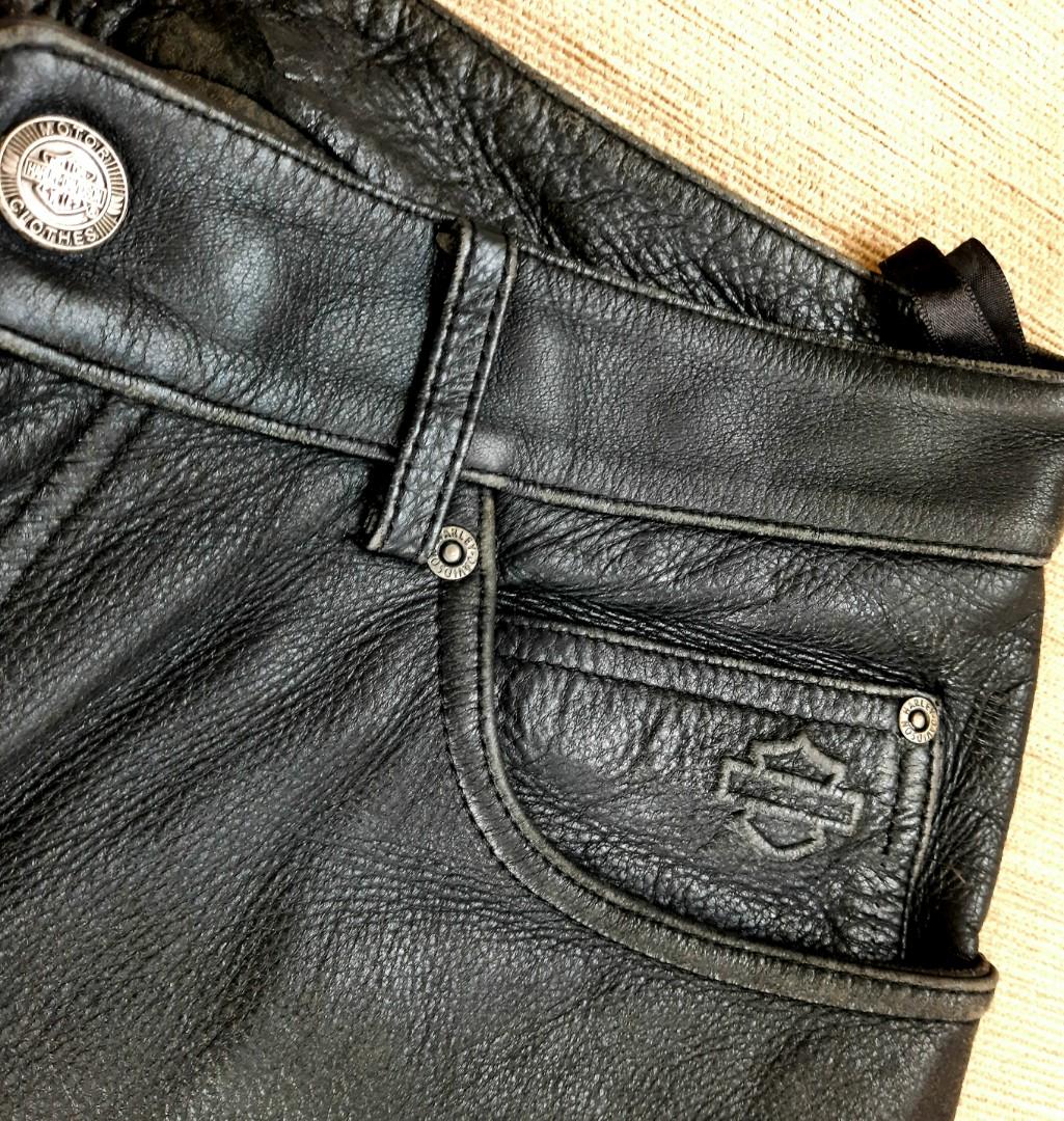 Harley Davidson Leather Pants, Men's Fashion, Bottoms, Trousers on Carousell