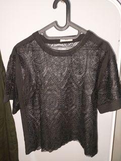 Havva Black Brukat Top